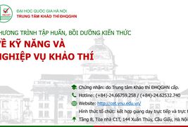 Thông báo chương trình tập huấn, bồi dưỡng kiến thức  và kỹ năng về nghiệp vụ khảo thí